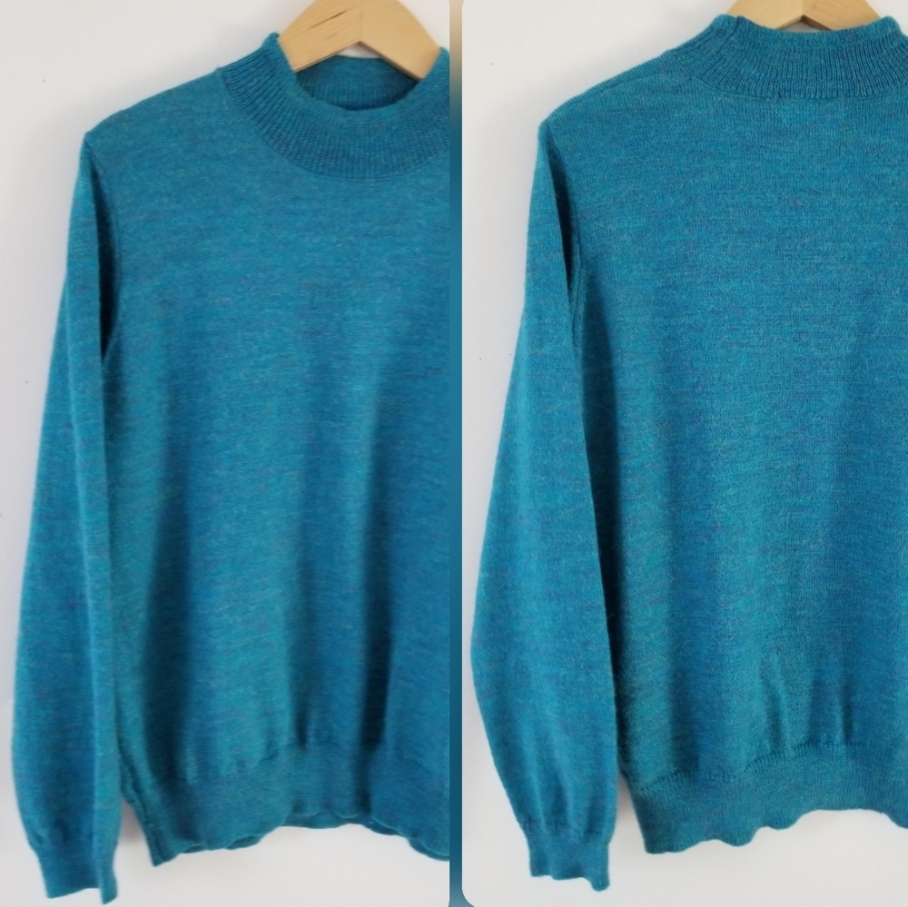 Alfred Dunner Womens Mock Neck Long Sleeve Sweater